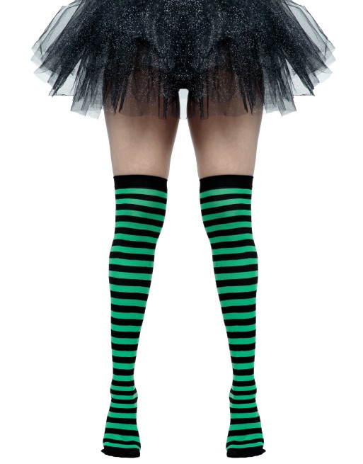 Medias - Negro Con Verde