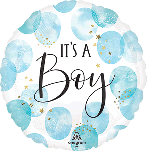 [BSH12.45691] 12 Baby Boy Blue Watercolor