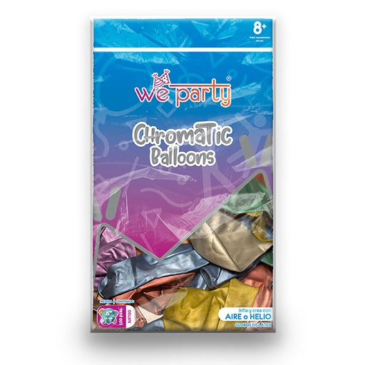 [P5.CB5MIX] Latex Chrome 5" Surtido 100 Pz
