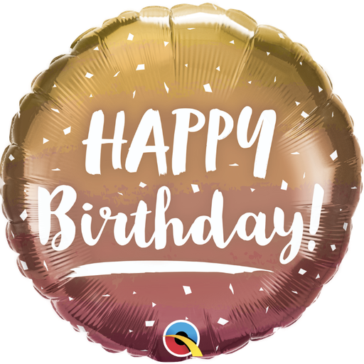 [QTX.18.12277] 12 Cumpleaños - Ombre Oro y Rosa
