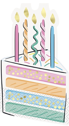 [P1.43570] Serv. Guest Rainbow Birthday Sweets C/16