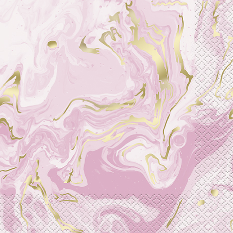 [P1.73192] Serv. Gde Foil Pink Marble C/16