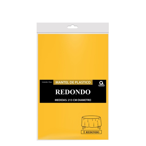 [P11.8870/4] Mantel Redondo Amarillo Brillante