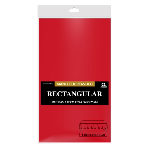 [P11.8869/6] Mantel Rectangular Rojo