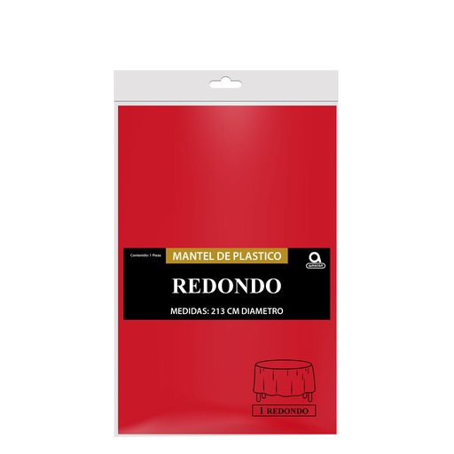 [P11.8870/6] Mantel Redondo Rojo