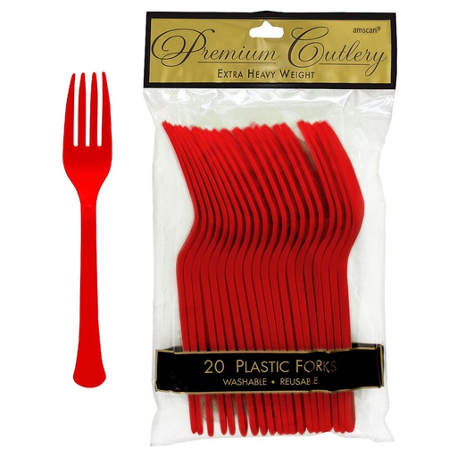 [P11.8893/6] Tenedores Rojo C/20