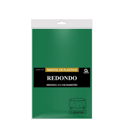 [P11.8870/15] Mantel Redondo Verde Bandera