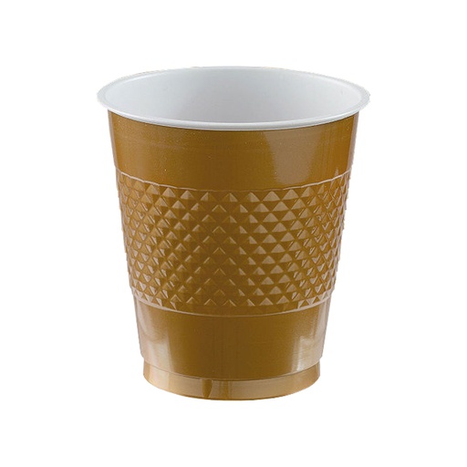 [P11.8885/19] Vaso Plastico 12oz Oro C/20