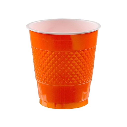 [P11.8885/5] Vaso Plastico 12oz Naranja C/20