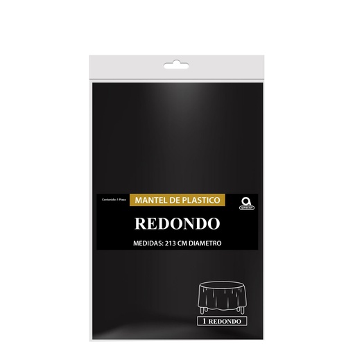 [P11.8870/17] Mantel Redondo Negro