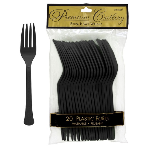 [P11.8893/17] Tenedores Negro C/20