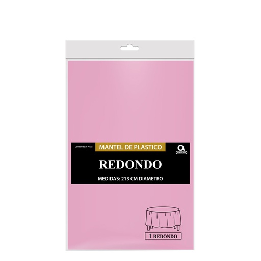 [P11.8870/7] Mantel Redondo Rosa Bebe