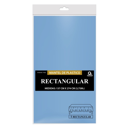 [P11.8869/12] Mantel Rectangular Azul Pastel
