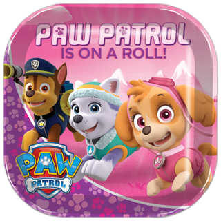 [P10.432/683] Plato 9 Paw Patrol Niña C/6