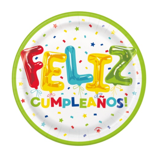 [P1.74714] Plato 7 Feliz Cumpleaños Unique C/8