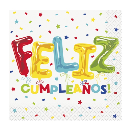 [P1.74711] Serv. Ch Feliz Cumpleaños Unique C/16
