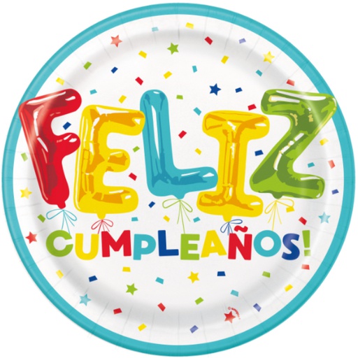[P1.74715] Plato 9 Feliz Cumpleaños Unique C/8