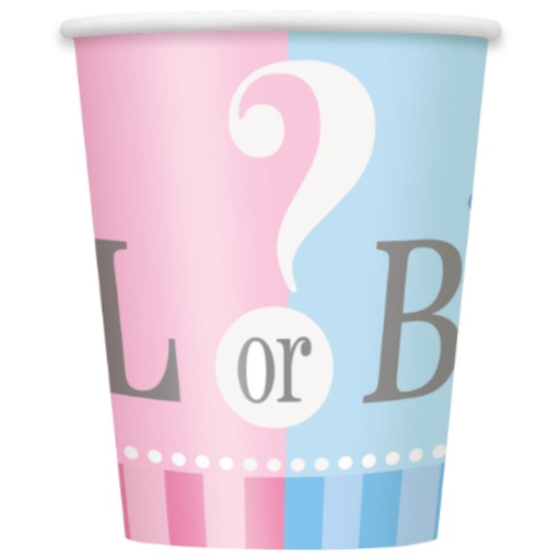 [P1.47386] Vaso 9oz Gender Reveal C/8