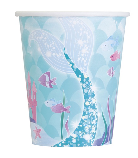 [P1.58326] Vaso 9oz Mermaid C/8