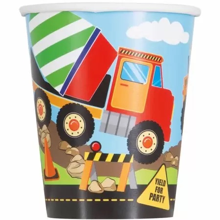 [P1.52076] Vaso 9oz Construction Party C/8
