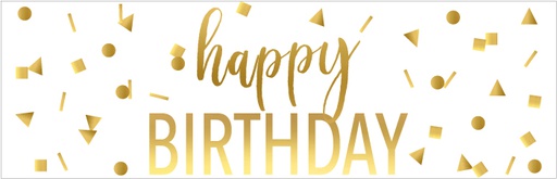 42 Banner Confetti Gold Birthday