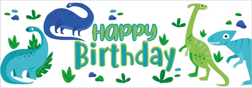 43 Banner Blue and Green Dinosaur