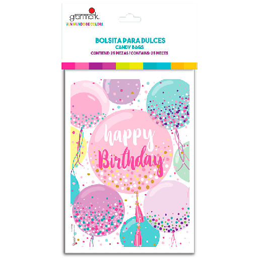 [10.470/731] Bolsa Dul Happy Bday Sweet Ballons C/25