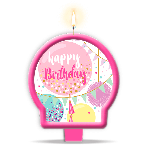 [10.488/731] Vela Medallon Happy Bday Sweet Ballons