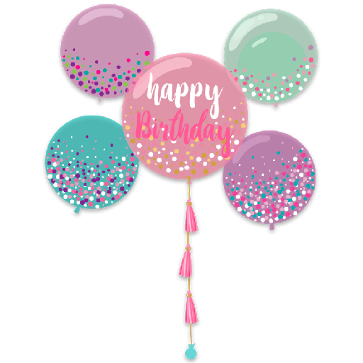 [10.6116/731] Adorno Movil Happy Bday Sweet Ballons
