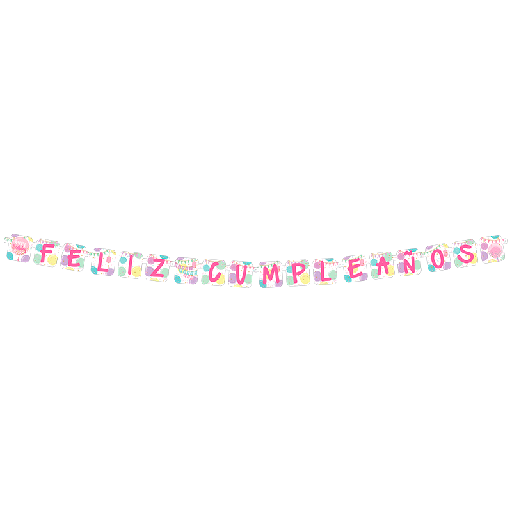 [10.6117/731] Letrero Movil Happy Bday Sweet Ballons