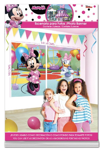 [P10.425/5] Photo Banner Minnie Mouse Rosa