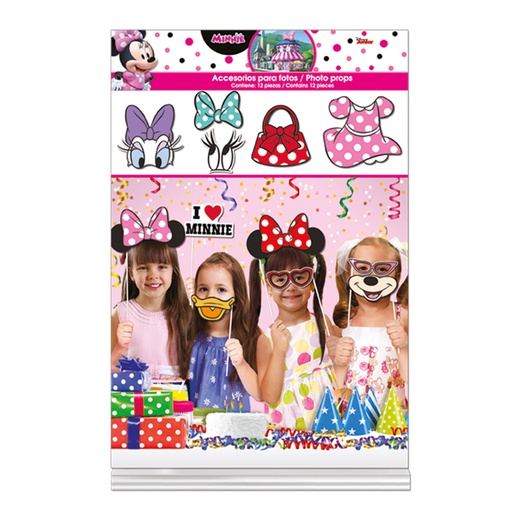 [P10.6071/9] Party Props Minnie Mouse Rosa C/6