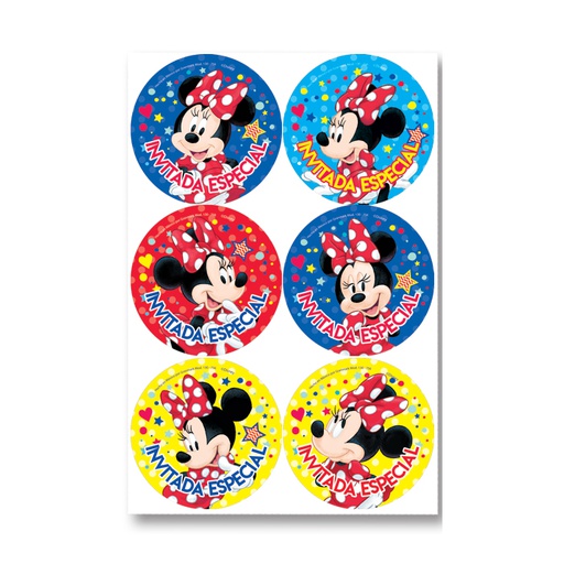 [P10.130/756] Distintivo Minnie Mouse Roja C/24