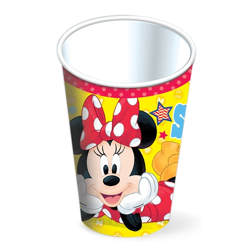 [P10.420/756] Vaso 9oz Minnie Mouse Roja C/6