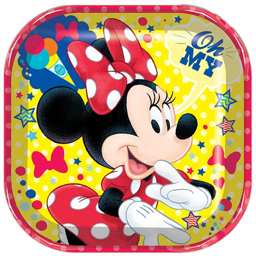 [P10.432/756] Plato 9 Minnie Mouse Roja C/6