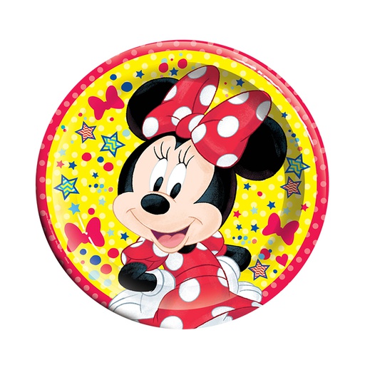 [P10.435/756] Plato 7 Minnie Mouse Roja C/6