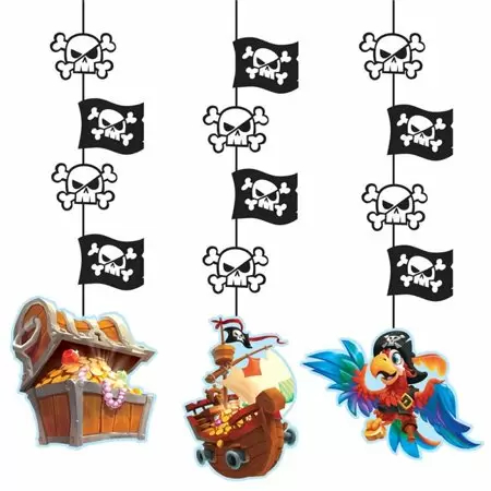 [20.340099] Hanging Cutout Pirate Treasure HBD C/