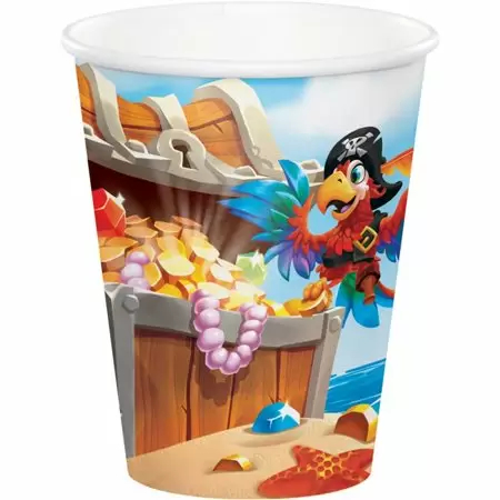 [20.340121] Vaso 9oz Pirate Treasure HBD C/8