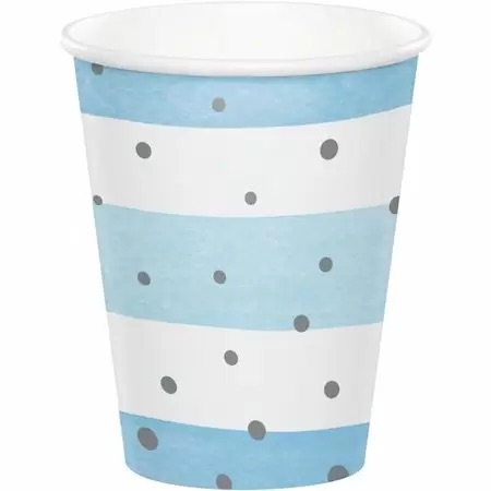 [20.346295] Vaso 9oz Blue & Silver Celebrations C/8