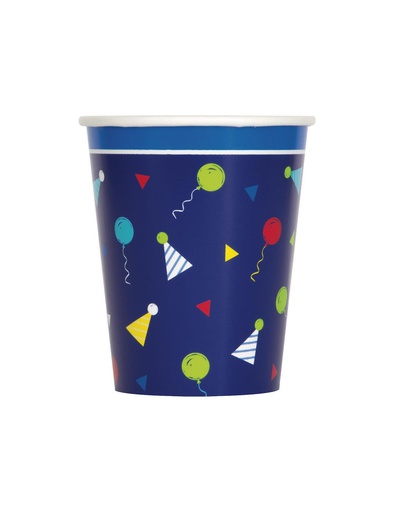 [P1.74736] Vaso 9oz Peppy Birthday C/8