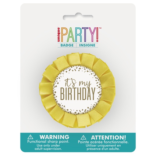 [P1.78440] Acc Botón Gold Confetti Birthday