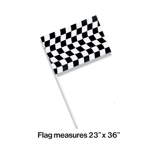 [20.010546810] Bandera Plastica Jumbo Black and White Check