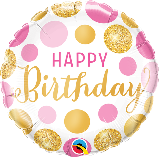 [QTX.18.49160] 50 Cumpleaños Puntos Rosa y Oro