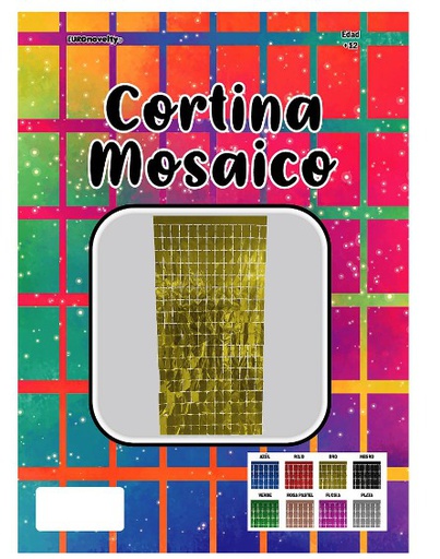 [IE.50.PH102] Cortina Metálica Mosaico Oro