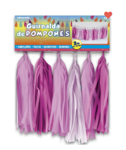 [50.5417/4] Guirnalda Pompones Rosa
