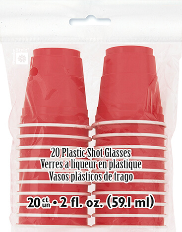 [P1.37579] Vaso Shot Rojo C/20