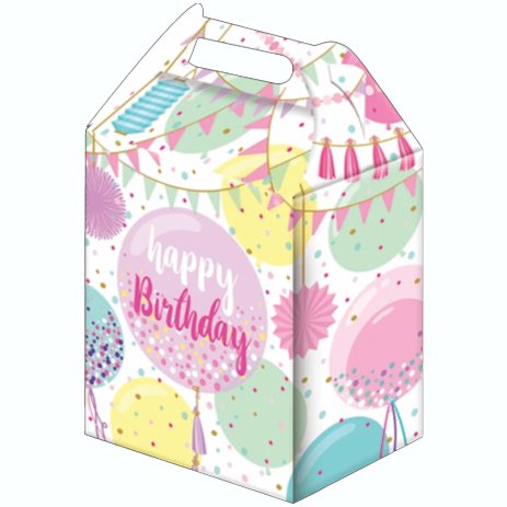 [10.495G/731] Caja Dulcera Happy Bday Sweet Balloons Ch C/6