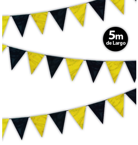 [50.5057/1] Banderines Negro/Oro 5 Metros