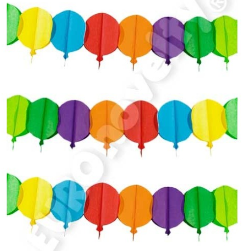 [50.PH002] Guirnalda de Papel Globos 3Mts