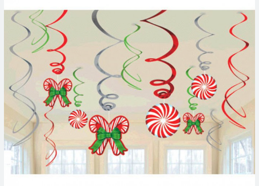 Swirl Decorations Navidad C/12